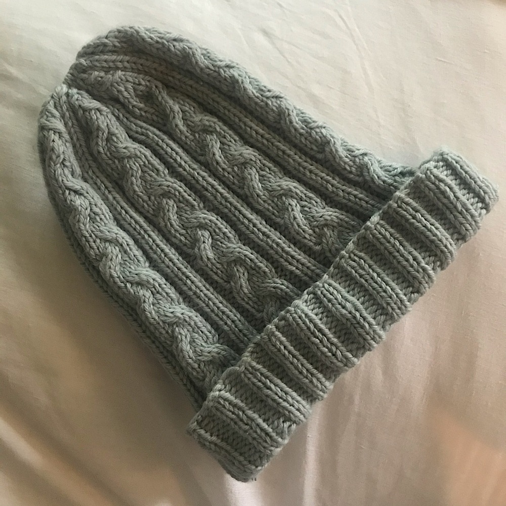 Hand Knit Cable Beanie